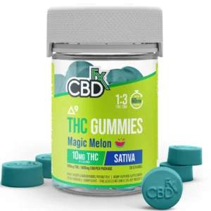 Delta-9 THC Gummies + CBD Magic Melon Sativa High Potency